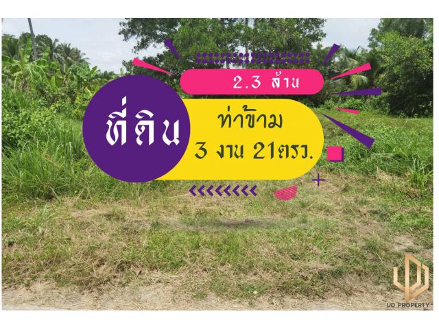 ที่ดินท่าข้าม3งาน21ตรว.