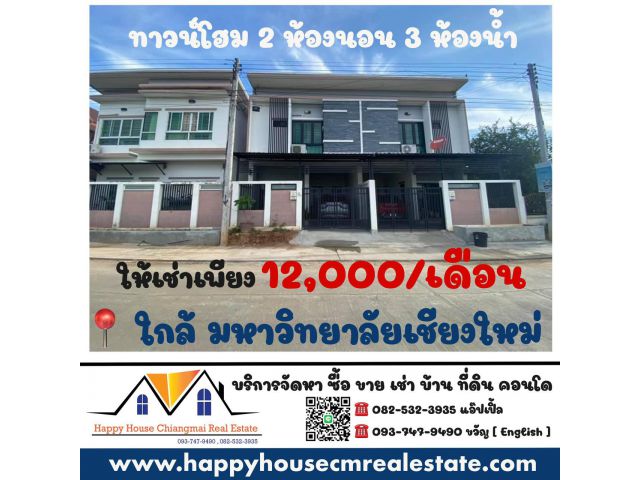 บ้านให้เช่า ใกล้ มช.