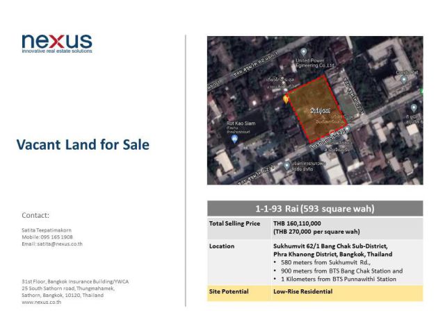 Vacant Land for sale in Sukhumvit 62/1