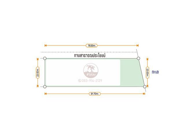 ขายที่ดินติดทะเล เขตติดต่อหัวหิน เนื้อที่ 450 ตร.วา