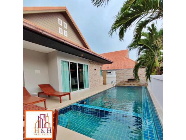 บ้านพูลวิลล่าพัทยา The Ville Jomtien Pool Villa 72ตรว 3นอน 3น้ำ แถมเฟอร์นิเจอร์และเครื่องใช้ไฟฟ้า พร้อมอยู่