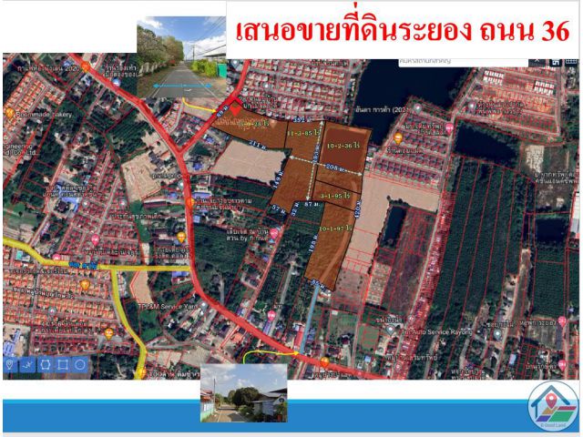 ที่ดินหมายเลข 36 อ.เมืองระยอง 44-2-2-41 ไร่ ผังสีส้ม 3.5 ล้าน/ไร่