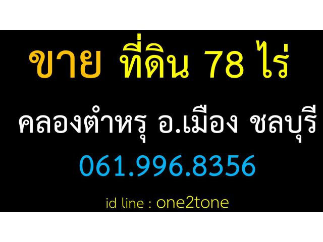 ขายที่คลองตำหรุชลบุรี0821680838