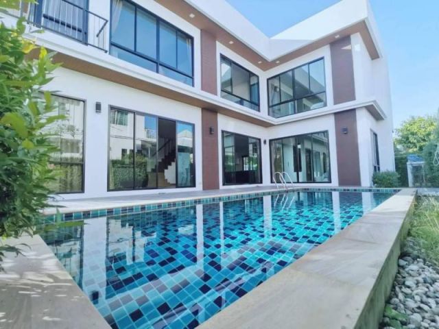 #ขายบ้าน Pool​ Villa​ ​สไตล์​โมเดิร์น ในหมู่บ้านวังตาล