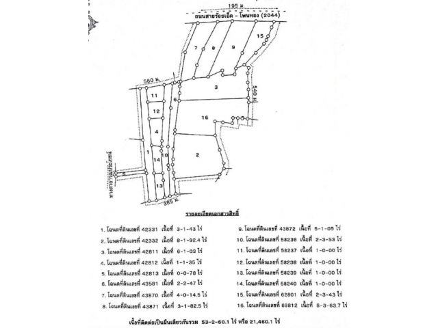 ขายที่ดิน 53 ไร่ 2 งาน 60 ตารางวา