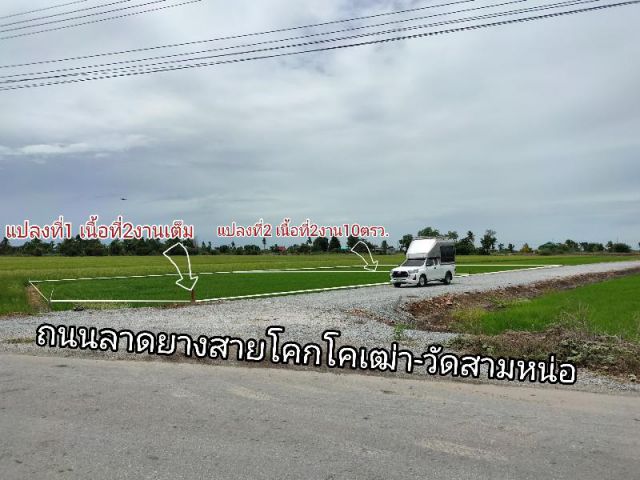 ขายที่ดินติดถนน ค้าขายได้ เนื้อที่2งาน อำเภอเมืองสุพรรณบุรี