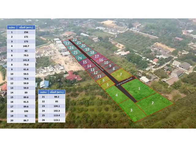 ขายที่ดินเริ่ม59.5ว.654,500บ.ฟรีโอน ต.หนองแฝก สารภี เชียงใหม่