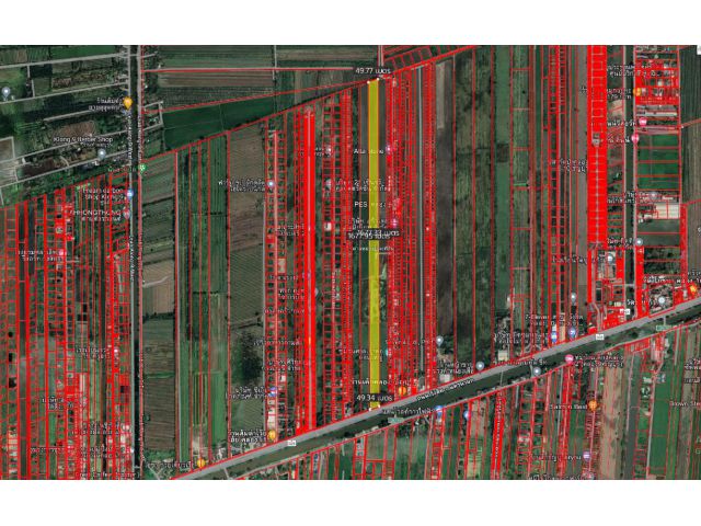 ขายต่ำกว่าราคาประเมิน ที่ดิน 49-1-64 ไร่ติดถนนรังสิต-นครนายก คลองเก้า ธัญบุรีฝั่งขาออก