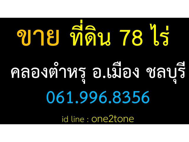 ขายที่คลองตำหรุชลบุรี 0821680838