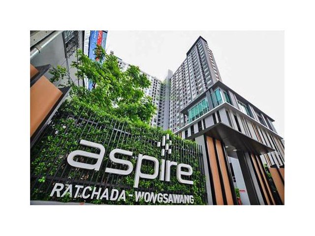 ขายด่วน พร้อมผู้เช่า  Aspire รัชดา-วงศ์สว่าง 45 ตร.เมตร 2นอน 1น้ำ