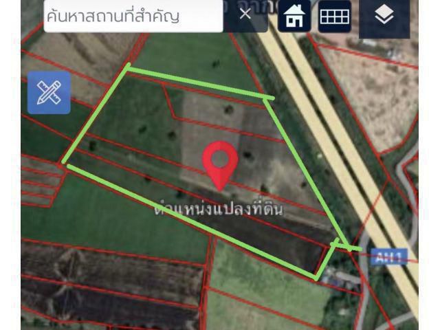 ด่วนขายที่ดิน 43 ไร่ติดถนนสายเอเซียอำเภอมโนรมย์