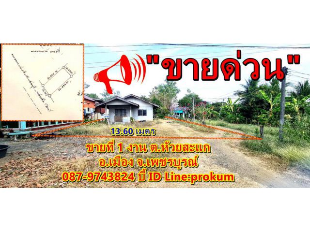 ขายที่เพชรบูรณ์ 1 งาน ติดถนนใหญ่ 4 เลน 650,000บาท