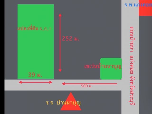 ขายที่ดินแปลงสวยใกล้เซเว่น