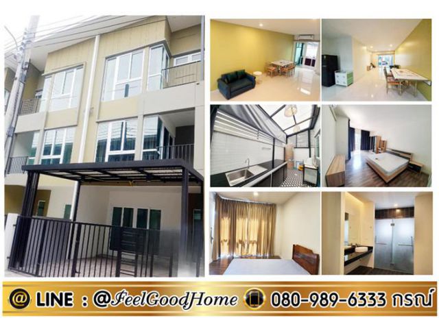 ให้เช่า (Bless Town หนามแดง) ทาวน์โฮม3ชั้น (ราคาพิเศษ!!! + แอร์ 3ตัว) สไตล์ Modern Loft