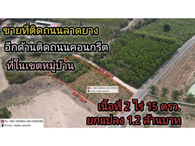 ️ขายที่ 2 ไร่เศษ ติดถนนลาดยาง ที่ในเขตชุมชน เหมาะทำบ้านพัก