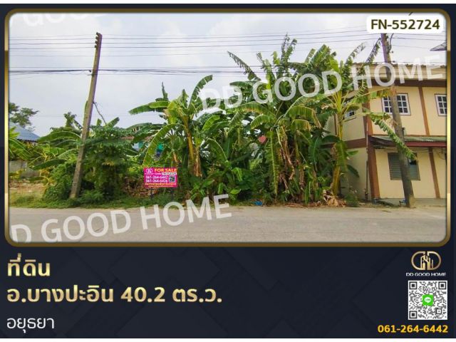 ที่ดิน อ.บางปะอิน 40.2 ตร.ว. อยุธยา