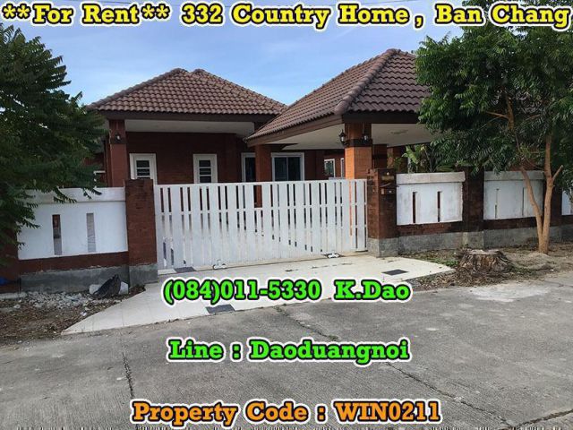 332 Country Home, Ban Chang *** For Rent ***v