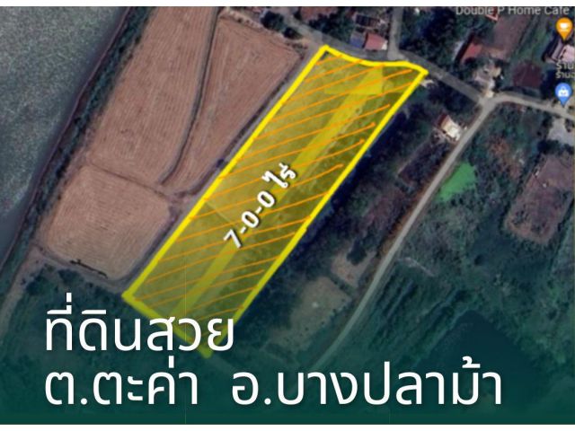 ขายที่ดิน 7 ไร่แปลงสวย ราคาเบาๆ บางปลาม้า ใกล้ถนน 340 ใกล้กรุงเทพ