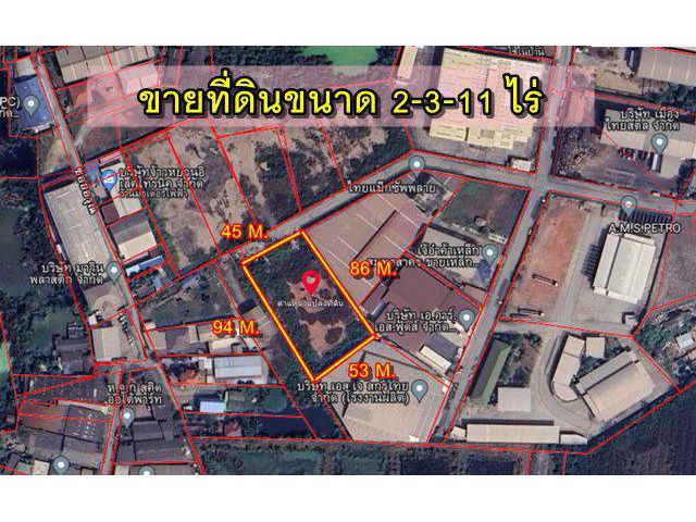 S448 ขายที่ดินขนาด 2 ไร่ 3 งาน 11 ตรว.ซอยเบญจรงค์ ตั้งอยู่ในด้านในสุดของซอย สมุทรสาคร