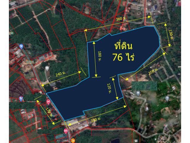 L153-ขายที่ดิน 76 ไร่ ต.ริมเหนือ อ.แม่ริม