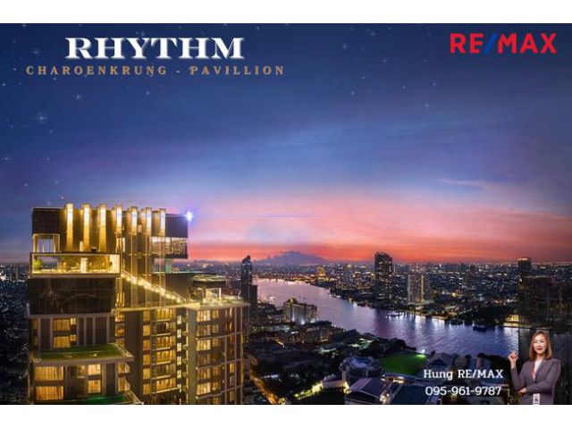 New! 2024 Condo Rhythm Charoenkrung Pavillion คอนโดวิวแม่น้ำ 98.85 Sq.m. 2ห้องนอน Fully Furnish **ขายขาดทุน ห้องใหม่มาก