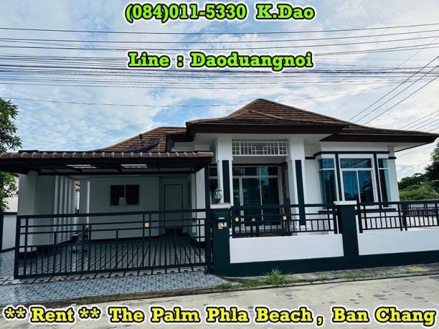 Corner House #ForRent New Renovation House #ThePalm #PhlaBeach #BanChang  Rental Fee 20,000 Baht