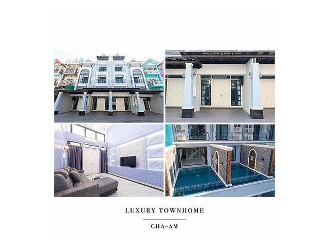 ขายทาวน์โฮมหรูสุดคูล 3.5 ชั้น ขนาดที่ดิน 20 ตร.ว Luxury Townhome @ Cha am ติดหาดชะอำ 50 ม. สนใจติดต่อ 082 639 5163