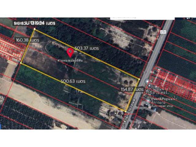 ขายที่ดินเปล่า 50-1-15 ตรว. ปลวกแดง ระยอง ติดถนน 4 เลนสาย 1391พื้นที่เศรษฐกิจพิเศษ  ในโครงการ EEC