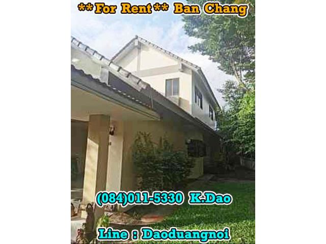 *** #Corner House for Rent *** Ban Chang -- Lake View -