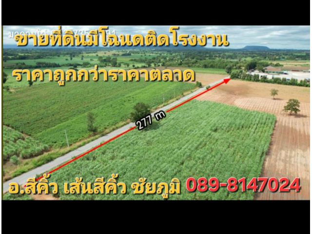 $ลดราคาขายด่วน​$เหลือไร่ละสามแสน{จากไร่350, 000}​#หน้ากว้างติดถนนดำ#ต่อรองได้#สนใจติดต่อด่วน.​089-8147024​