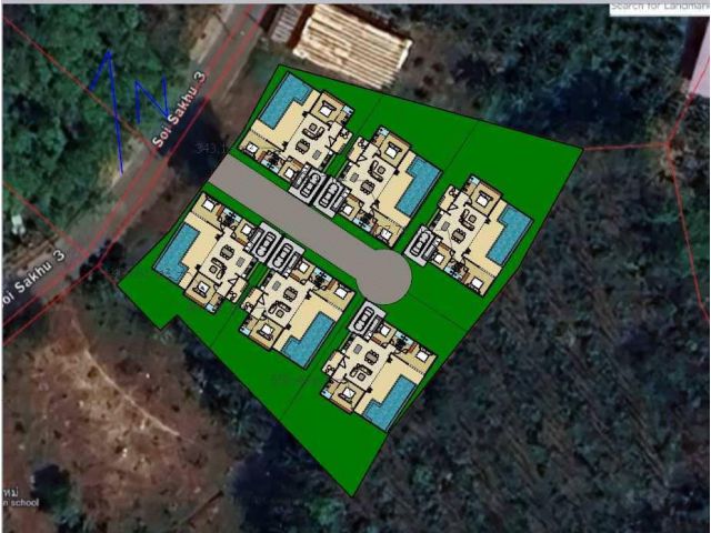 Land size 2972 sqm close to Naithon & Banana beach for sale