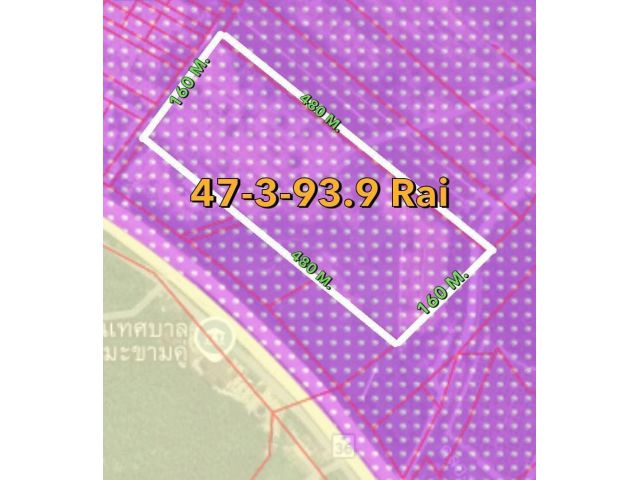 ขายที่ดินสร้างโรงงาน 47-3-93.9 ไร่ นิคมพัฒนา จ.ระยอง #ผังสีม่วง