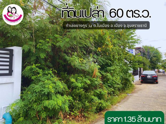 ขายที่ดินเปล่าทำเลใจกลางเมืองอุบล ซ.ชยางกูร 34 ต.ในเมือง อ.เมือง จ.อุบลราชธานี